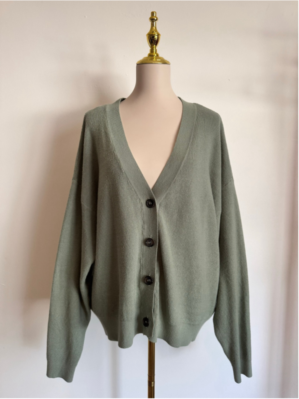 Women's Zenana Sage Green Cardigan Sweater Size 3X